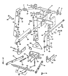 Three Point Hitch - Tractors W/Hydraulic Hitch Diagram and Parts List for CUB185  Cub Cadet Lawn Tractor